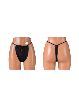 Black disposable thongs, 4 sizes