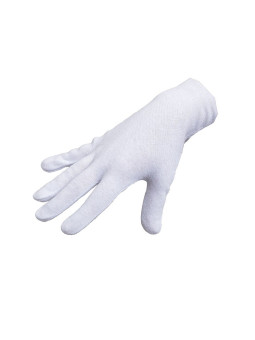 COTTON gloves with ribbing