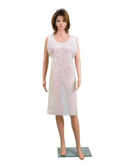 Fartuch ochronny z folii 80x140 kolor biały