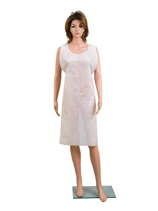 Fartuch ochronny z folii 80x140 kolor biały