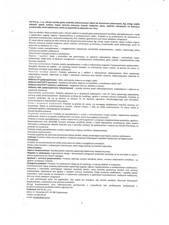 Ochraniacze na nogę 40cm x 100cm