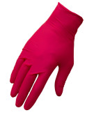 Raspberry nitrile gloves