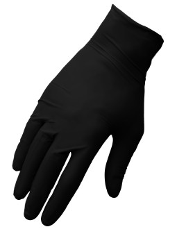 Black nitrile gloves