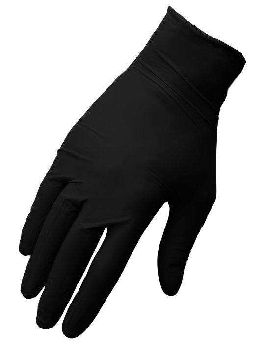 Black nitrile gloves